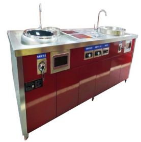 一体岛式豪华蒸炒煎组合炉